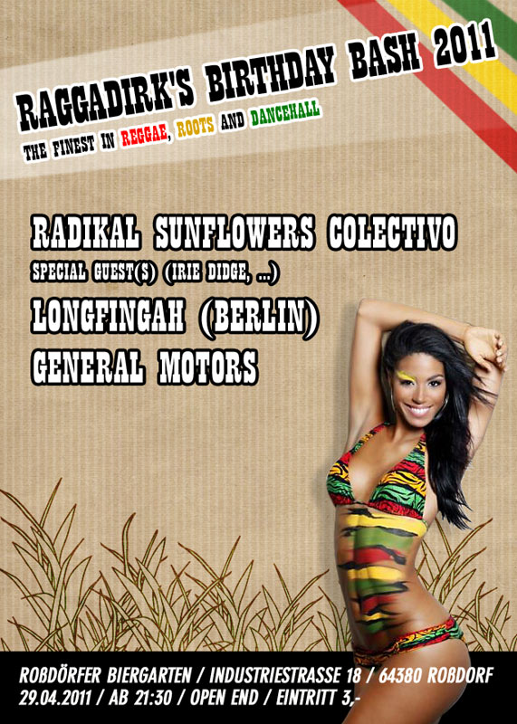RaggaDirks Birthday Bash ft. LONGFINGAH, Radikal Sunflowers, General Motors